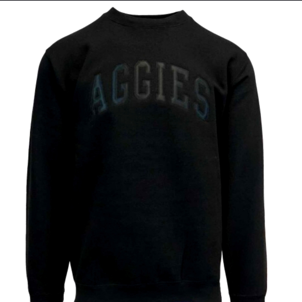 Champions Blackout Aggies Velvet Lettering Sweatshirt Size S